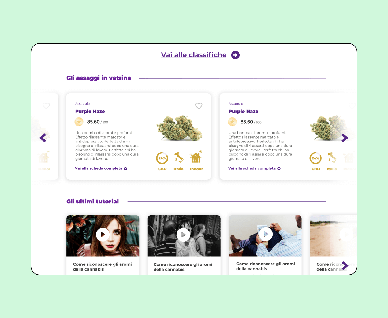 Mockup progetto Master420: Assaggi in vetrina