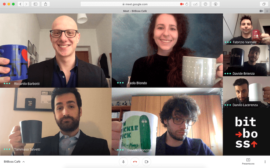Team BitBoss: screenshot call di gruppo