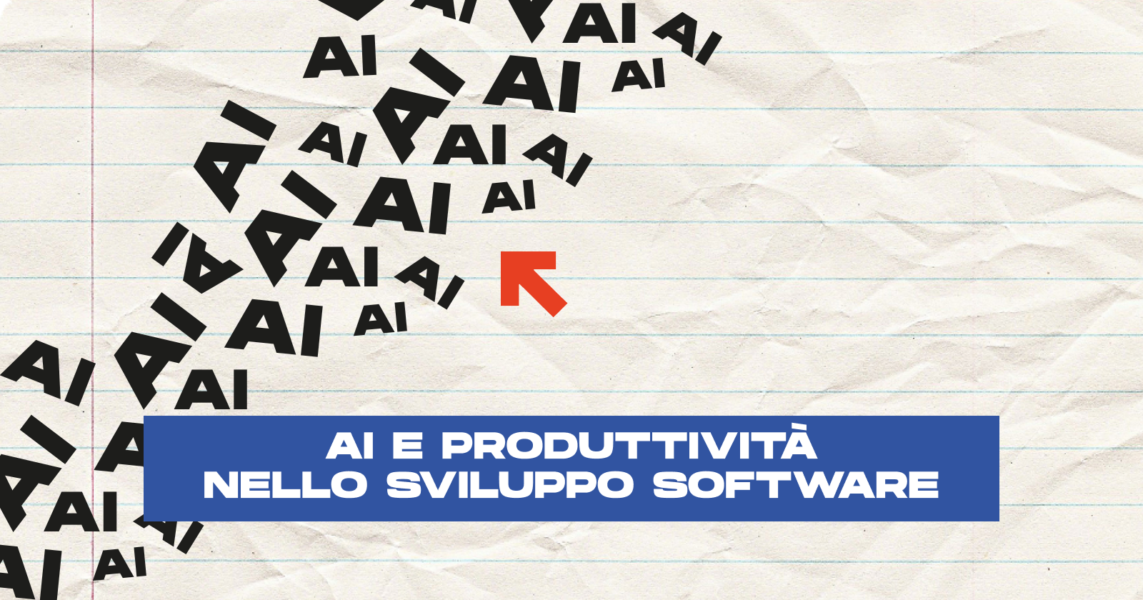 Scritta: AI e produttività nell sviluppo software